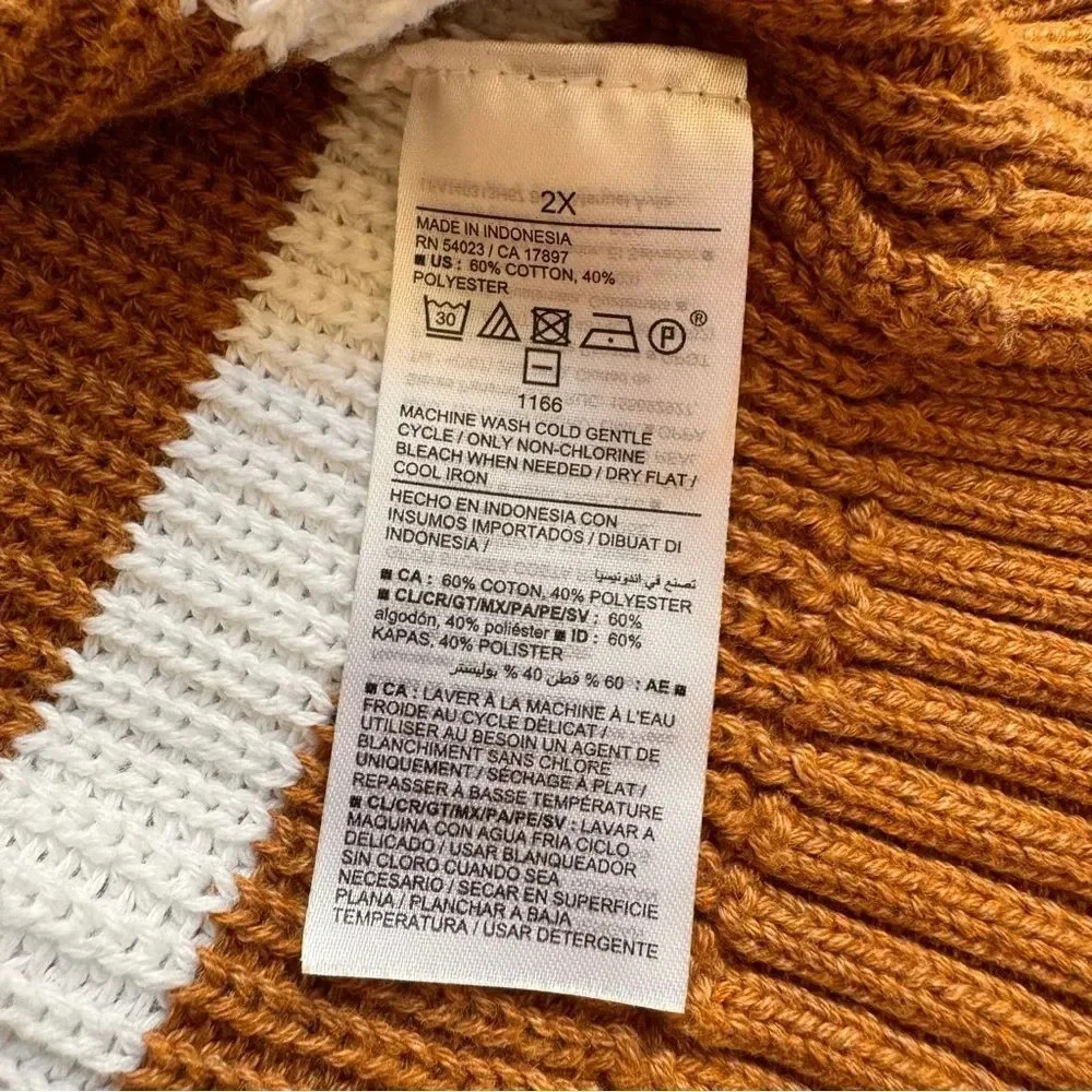 Old Navy Brown and White Striped Ribbed Halter Sweater Tank - Picture 7 of 7